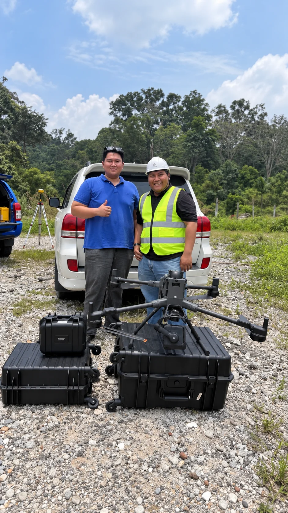 LANGIT field team in PPE on site