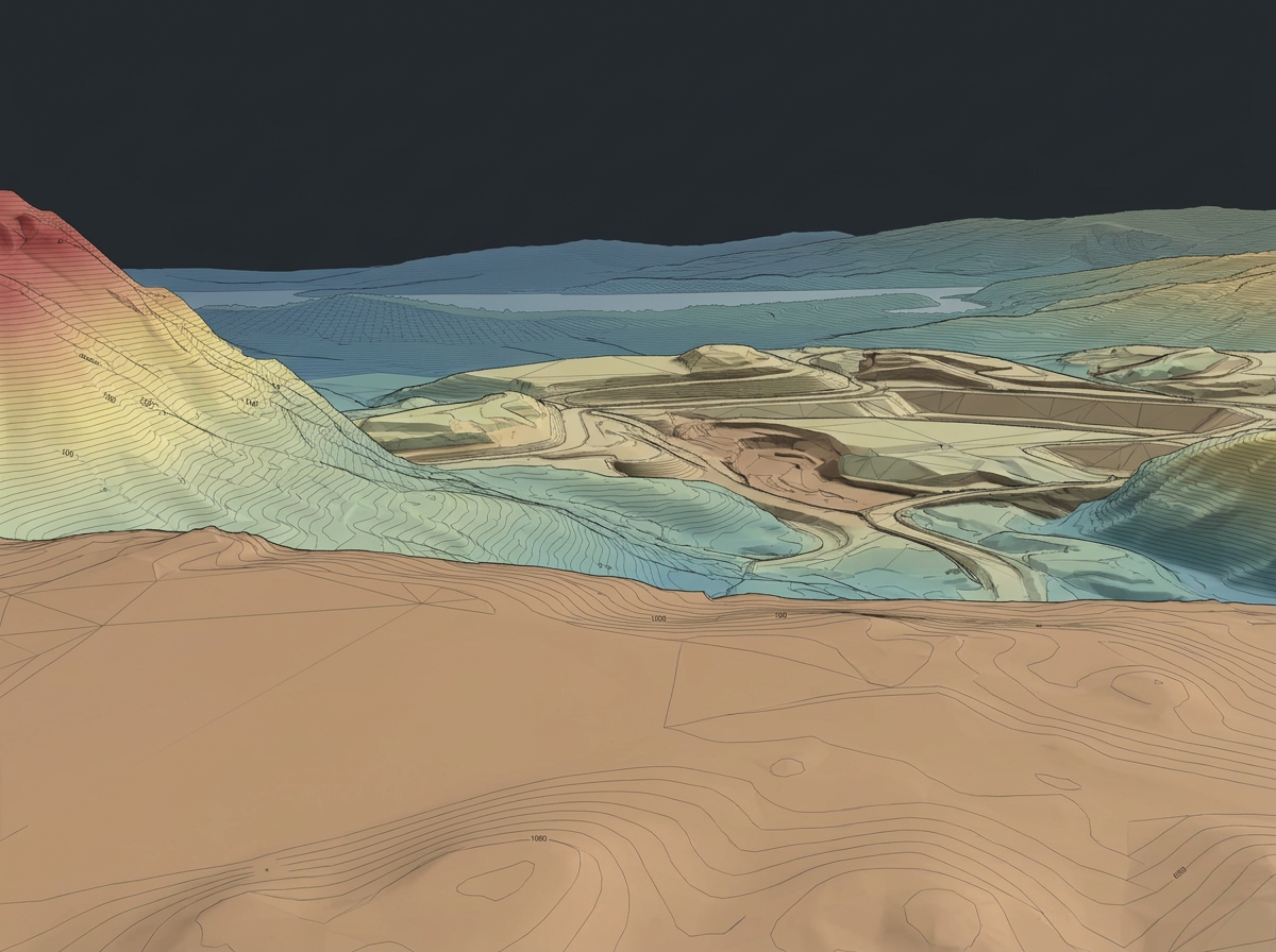 The captured site processed into a digital terrain model